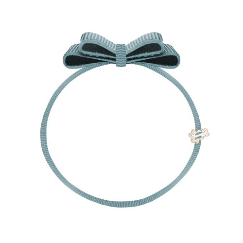 Dusty blue elastyczna bransoletka dla dziecka lub mamy z przekładką bunny