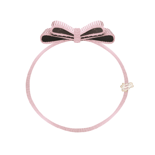 Dusty rose elastyczna bransoletka dla dziecka lub mamy z przekładką bunny
